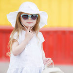 Baby Girl Sun Hat with UPF 50+ Outdoor Adjustable Beach Hat with Wide Brim Bucket Hats (12-24 Months, Rose-red)