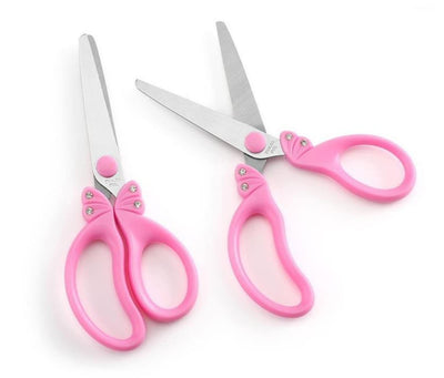 Kids Scissors, 5.9" Blunt Tip Child Safety Scissors for Kids, Ergonomic Comfort Handles for Toddlers, Children, Small School Students, Craft Cutting Paper(Pink)