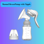 Manual Breast Pump with Adjustable Suction - BPA-Free Silicone Hand Pump for Breastfeeding Mothers (150ml)