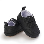 Clowora Baby Boys Girls Shoes Non-Slip Rubber Sole Sneakers Infant First Walking Toddler Crib Shoes Newborn Loafers Flats. (08/Black,12-18 Months)