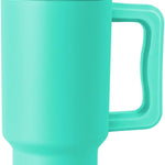 Simple Modern 40 oz Trek Tumbler with Handle and Straw Lid | Cup Holder Friendly Insulated Stainless Steel Travel Mug | Almond Birch