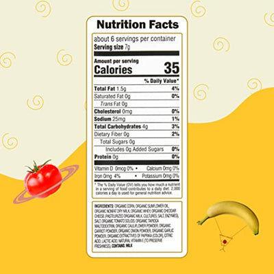 Earth's Best Organic Kids Snacks, Sesame Street Toddler Snacks, Organic Cheddar Veggie Puffs, Gluten Free Snacks for Kids 2 Years and Older, Cheddar, 1.55 oz Bag (Pack of 3)