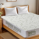 Utopia Bedding Waterproof Cooling Mattress Protector Twin Size, 200 GSM Viscose Made from Bamboo Mattress Cover, Fits 15 Inches Deep, Fitted Style with Stretchable Pockets