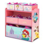 Delta Children Design & Store 6 Bin Toy Storage Organizer, Disney Princess