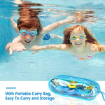Starweh Kids Swim Goggles, 2 Pack Swimming Goggles No Leaking Anti Fog Kids Goggles for Boys Girls(Age 6-14), Blue & Yellow