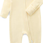 Baby Romper 100% Cotton Pajamas One Piece Long Sleeve Zipper Footie Onesie for 0~12M Baby