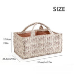 ANKICK Diaper Caddy Organizer,Cute Floral Nursery Storage Basket,Soft Portable Changing Table Car Caddy Organizer Gift (Floral B)