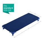 Standard Size Daycare/Pre-School Cot Sheet, Navy Breathable Microfiber Nap Sheet for Boys & Girls, 23" x 51