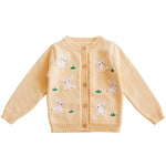 chengchuang Baby Toddler Girls Cardigan Sweater Knit Chunky Crewneck Long Sleeve Open Front Sweater Coat Fall Winter Clothes D-Yellow