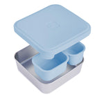 Good Bare Stainless Steel Sandwich Container for Kids & Adults, Plastic-Free Lunch Box with Silicone Lid, Leakproof Metal Snack Box, Dishwasher Safe, BPA-Free Food Storage Container, Sky Blue