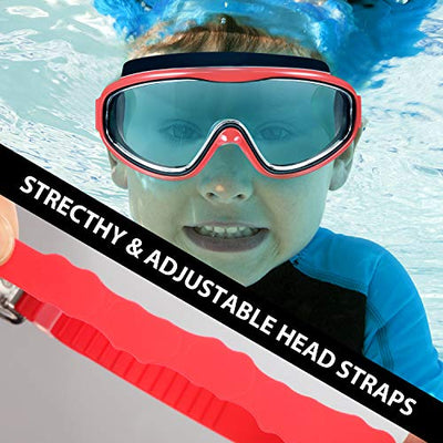 2 Pack Kids Swim Goggles, Swimming Glasses for Children from 3 to 15 Years Old