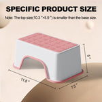 ZLMHYYM 5 Inch Height Step Stool, 11.8" Wx7.6 D Toddler Step Stool, One Step Stools for Kids, Small Child Foot Stool for Bed, Kitchen, Bathroom, Toilet, Potty Training - Pink, 1PC