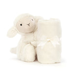 Jellycat Bashful Lamb Soother, 13.5 inches - Security Blanket & Lovey for Babies - Baby Gift