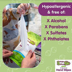 Boogie Antibacterial Hand Wipes by Boogie, Alcohol Free, Hypoallergenic and Moisturizing Aloe, Hand Wipes for Kids and Adults -100 Total Wipes (5 Packs of 20)