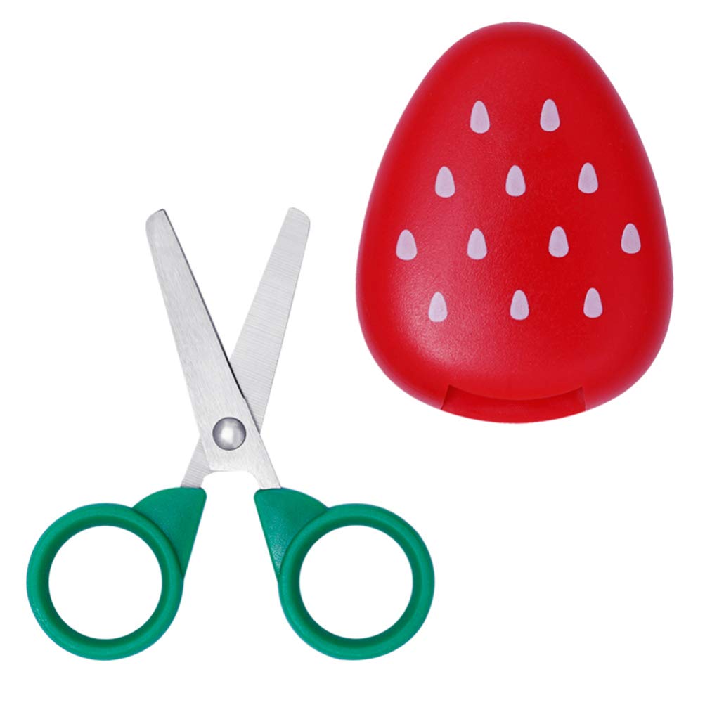 Refrigerator Paste Cutter Safety Scissors Mini Cute Strawberry ...