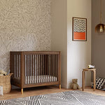 Babyletto Gelato 4-in-1 Baby Mini Crib Convertible to Toddler Bed, Daybed, Twin Bed - GREENGUARD Gold Certified, 4 Adjustable Heights - Made of 100% Solid Wood, Conversion Kit Sold Separately - Walnut