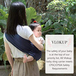 Vlokup Baby Water Ring Sling Carrier | Lightweight Breathable Mesh Baby Wrap for Infant, Newborn, Kids and Toddlers | Perfect for Summer, Swimming, Pool, Beach | Great for Dad Too Blue