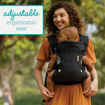 Infantino Flip 4-in-1 Convertible Baby Carrier & Crossbody Diaper Bag - Grow-with-Me Carrier with Attachable Crossbody Diaper Bag, Black and Gold, 2-Piece Set