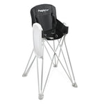 PandaEar Portable High Chair for Babies and Toddlers, Foldable HighChair with Tray, Baby Travel Dining Chair for Indoor & Outdoor (Black)