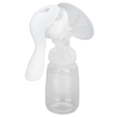 Silicone breast pump on a white background