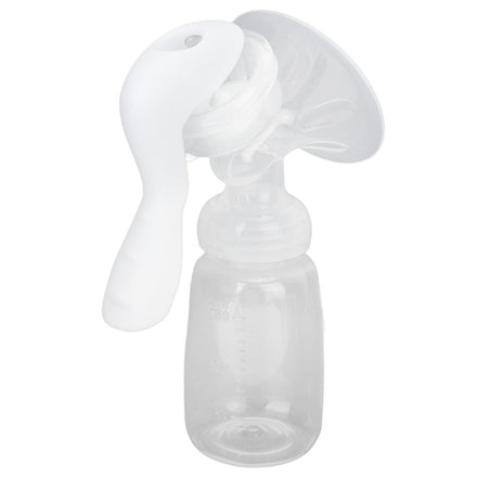 Silicone breast pump on a white background