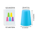 Vinciph Interactive Color Stacking Cup Game Set - Cognitive Training & Family Interactive Activity with 6 Cups & 54 Challenge Cards (Family Edition D)