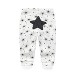 Unisex Newborn Baby Cotton 3-Pack Pants Embroidery Pringting Casual Leggings 0-24 Months for Boys and Girls
