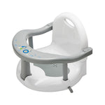 Newborn Infant Baby Bath Seat, Non-Slip Infants Baby Bath Chair for Bathtub, Cute Shape Baby Shower Chairs for Tub Sitting up, Surround Bathroom Seats for Baby 6-18 Months (Grey Baby Bathtub Seat)