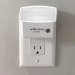 Maxxima LED Night Light with Dusk to Dawn Sensor - Featuring 25 Lumens, Plug in, Ideal for Bedrooms, Bathrooms, Basements, Hallways, and Senior Living, Cool Light - 2 Pack