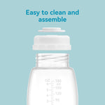 Gotocut Breast Milk Collection and Storage Bottles, 6oz/180ml, Compatible with Spectra S1 S2 9 Plus, Motif Luna, and Most Wide-Mouth Flanges, Work with Spectra Bottles for Pumping, 4 Pack