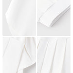 PATPAT Girls 2 Piece Tennis Skirt Set Size 6-7, Plain White Tank Tops and White Pleated Skort with Built In Shorts 2 Piece Outfits Girl Clothes Tennis Outfit Athletic Sets Activewear