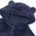 Newborn Baby Snowsuit Fleece Lined Onesie Outfits Warm Hooded Romper for Infant