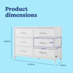 Graco Classic 6-Drawer Dresser – GREENGUARD Gold Certified, White Dresser for Bedroom, Kids & Nursery Storage Chest, Safety Interlocking Drawers, Pre-Installed Tracks, Kids Chest (White)