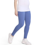 Motherhood Maternity Women's Essential Stretch Full Length Secret Fit Over The Belly Pregnancy Legging, Moonlight Blue, Medium