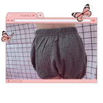 LOOLY Baby Bloomers Unisex Baby Girls Boys Cotton Linen Blend Shorts (70, Green)