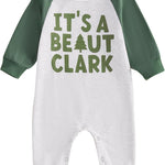 FYBITBO Infant Baby Boy Girl Clothing Santa Long Sleeve Jumpsuit Romper Newborn First Christmas Outfit One Piece Clothes