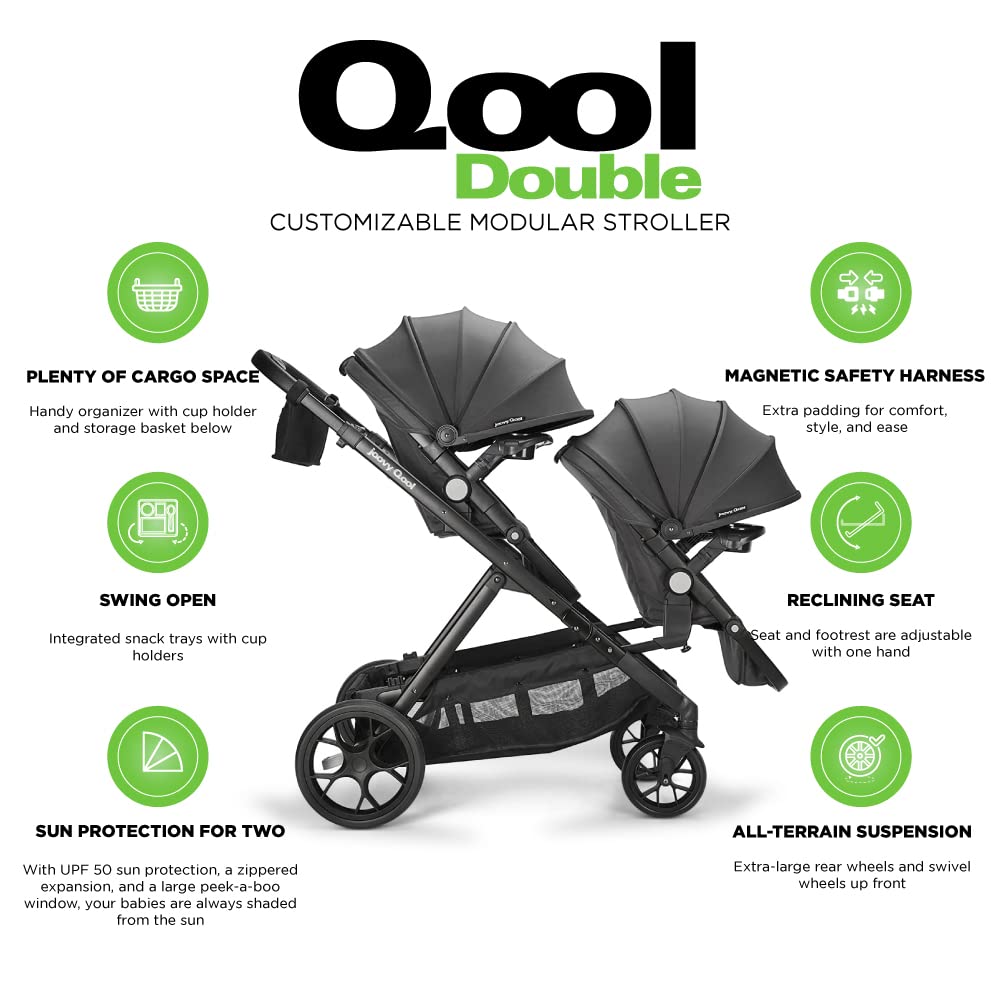 Joovy Qool Double Bundle Double Stroller with Reconfigurable - Baby ...