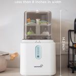 Grownsy 3 Layers Large Capacity Bottle Sterilizer and Dryer, 45% Faster Electric Steam Sterilization, Universal Bottle Sterilizer for Baby Bottles, Breast Pump Parts, Glass & Plastic, Compact Design