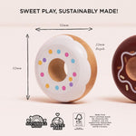 Le Toy Van - Educational Wooden Honeybake Pretend Play Doughnuts Set Toy Cakes | Gorgeous Pretend Play Food | Birthday Cake Or Afternoon Tea Role Play Toy | Great As A Gift