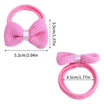24 Pcs Toddler Hair Ties for Girls, Baby Hair Tie Cute Flower Elastic Scrunchies, Seamless Ponytail Holders, Little Girls Hair Accessories for Thick Hair, Pink, Purple, Blue