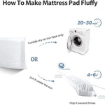EASELAND Queen Size Mattress Pad Pillow Top Mattress Cover Quilted Fitted Mattress Protector Cotton Top Stretches up 8-21" Deep Pocket Cooling Mattress Topper (60x80 inch, White)
