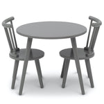 Delta Children Homestead Kids Table & 2 Chairs Set - Ideal for Arts & Crafts, Greenguard Gold Certified, Grey