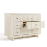 Storkcraft Kyoto 6 Drawer Dresser (Frosted Oat) - GREENGUARD Gold Certified, Nursery & Kids' Bedroom, Safety Interlocking Drawer System, & Easy Assembly with Pre-Installed Tracks