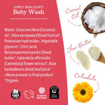 Earth Mama Simply Non-Scents Baby Wash Foaming Hand Soap, Organic Fragrance Free Body Wash, Unscented Body Wash, Castile Soap with Coconut Oil, Shea Butter, Calendula, & Aloe, 5.3floz