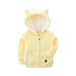 9 Month Baby Boy Clothes Full Zip Hoodie Sweatshirt Cotton Hooded Jackets Coat Casual Fall Tops Yellow