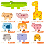 Montessori Toys for 2 3 4 Year Old, 10pcs Wooden Animal Blocks Sorting & Stacking Toys for 2-4 Year Old Toddlers Girl Boy Gifts, Kids Preschool Educational Toys Fine Motor Skills Learning Games