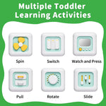 SOCBTNSO Busy Cube Toy, Sensory Toys for Toddlers 1-3, Baby Car Seat Toys 12-18 Months, Toddler Airplane Travel Toys Age 1-2, Learning Fine Motor Skills, 1st Birthday Gifts Boys Girls