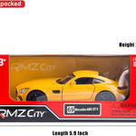 RMZ City 1:36 Scale Diecasting Alloy Car Model Benz AMG GTS Car Model Toy Car Pull Back Vehicles Toy Car for Toddlers Kids Boys Girls Gift (Yellow)