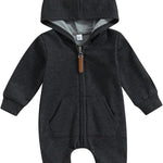 Ledy Champswiin Fall Baby Clothes Newborn Boy Girl Hoodie Romper Long Sleeve Jumpsuit Winter Infant One Piece Outfit