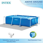 Intex Above-Ground Swimming Pool, Rectangular Frame 8.5ft x 26in, Ages 6 and Up
